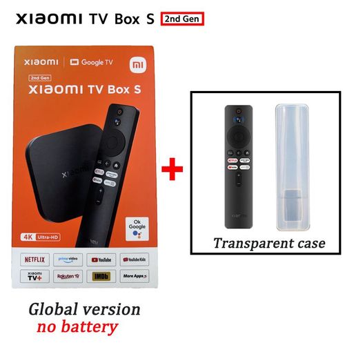 Boîte n transparent - Xiaomi-Smart TV Box S 2nd Isabel, 4K, Ultra HD, 2G, 8G, WiFi, BT, Stimule Google TV Cast, Netflix, Lecteur multimédia, Version globale, Original