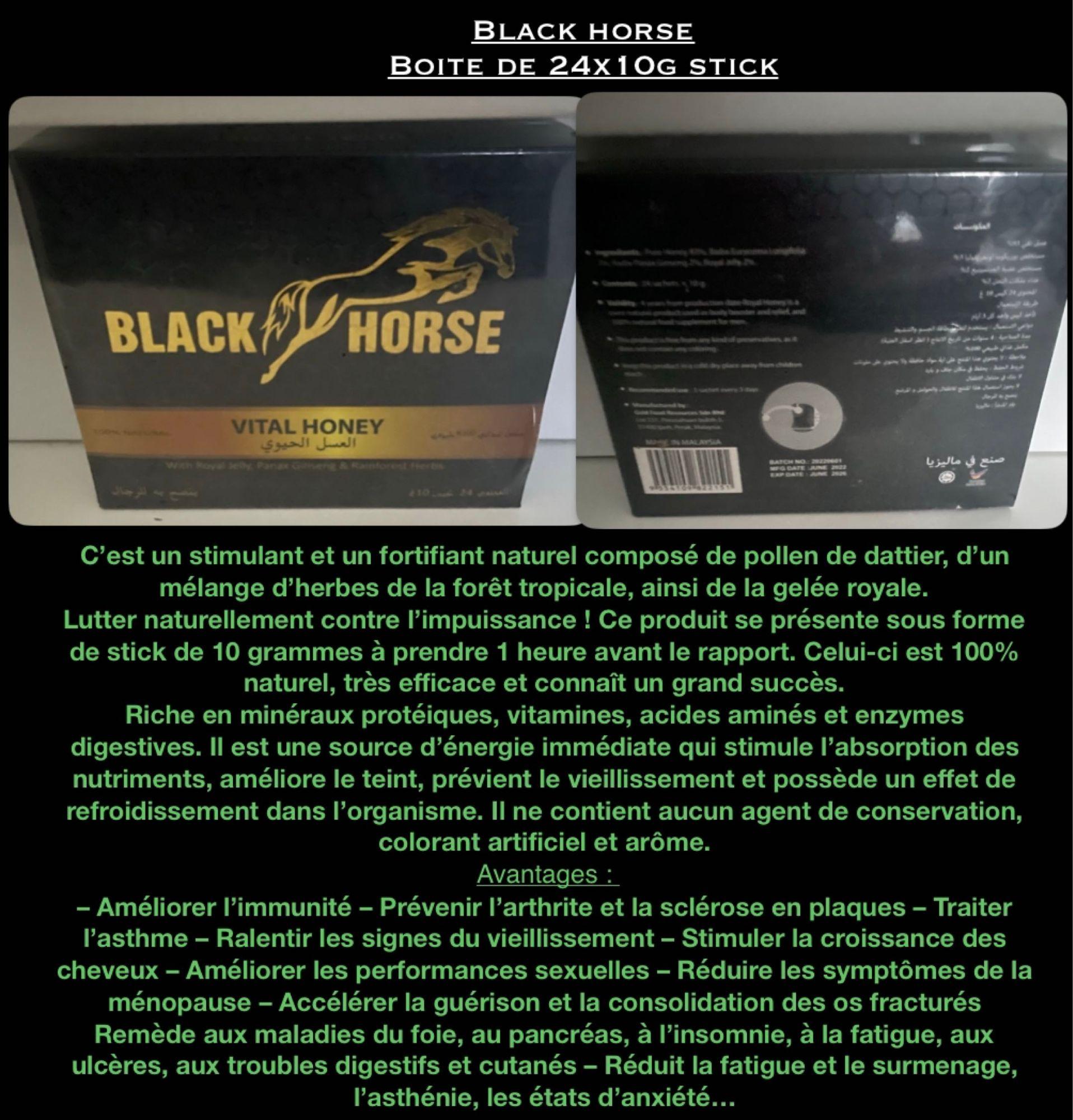 Authentique BLACK HORSE HONEY Miel Boite de 24x10g - Cdiscount