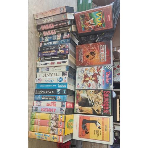 Cassettes VHS films et dessins animé