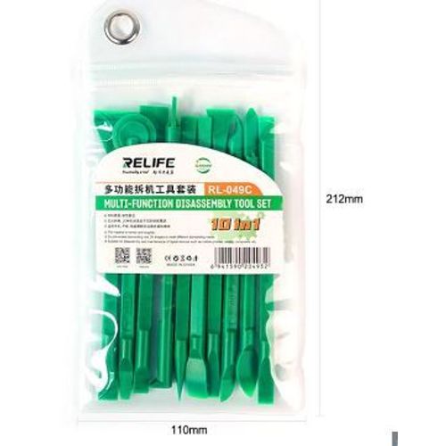 Relife ¿ Tige De Démontage En Plastique De Haute Dureté 10 En 1, Outils De Réparation D'ouverture Pour Écran De Téléphone Portable Rl-049c