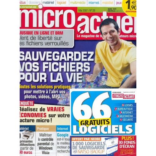 Micro Actuel + Cdr Gratuit (Imprimante / Google / Musique En Ligne)  N° 28 : Sauvegardez Vos Fichiers Pour La Vie