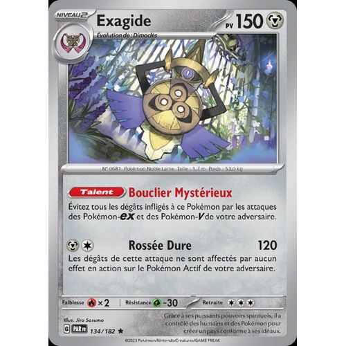 Carte Pokémon Exagide 134/182 - Rare - Ev4 Faille Paradoxe