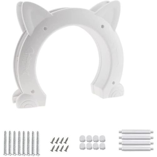 Porte Pour Chat Porte Pour Animaux De Compagnie Porte Intérieure Chatière Chatière Pour Chien Blanc
