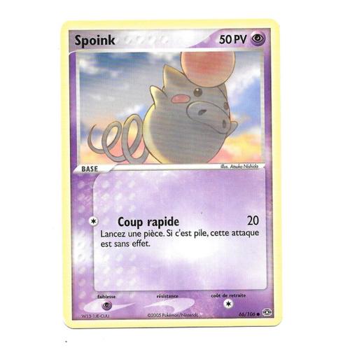 Carte Pokémon Spoink 66/106 - Set Ex Emeraude (Fr)