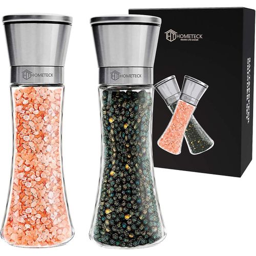 Moulin ¿¿ Poivre Et Moulin ¿¿ Sel, Lot De 2 Moulins ¿¿ ¿¿Pices, Acier Inoxydable De Haute Qualit¿¿, Moulin ¿¿ Sel Et ¿¿ Poivre, Broyeur En C¿¿Ramique, Finesse R¿¿Glable