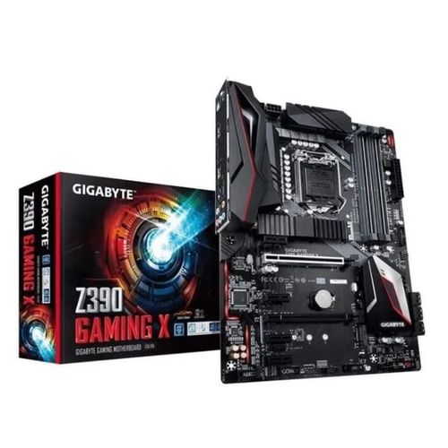 Gigabyte Z390 GAMING X - 1.0 - carte-mère - ATX - LGA1151 Socket - Z390 Chipset - USB 3.1 Gen 1, USB 3.1 Gen 2 - Gigabit LAN - carte graphique embarquée (unité centrale requise) - audio HD (8...