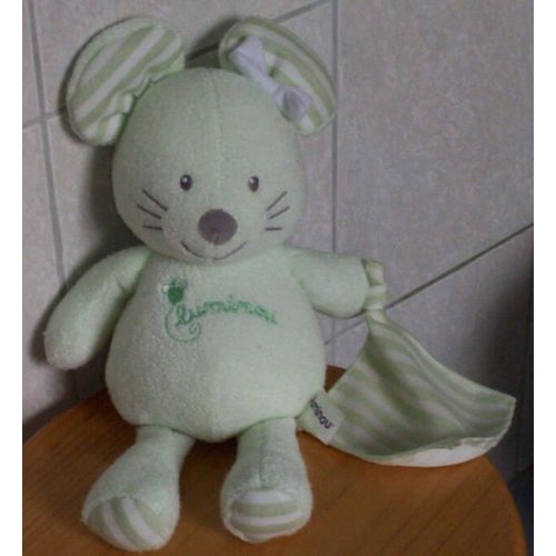 Doudou Chat Ou Souris Luminou Vert