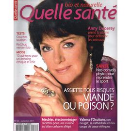 Quelle Sante Bio Et Naturelle N° 63 2011 Anny Duperey
