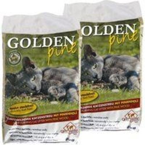 Golden Pine Litière En Bois De Pin Pour Chat 2x8 Kg