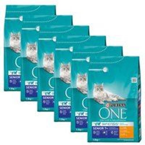Purina One Senior Riche En Poulet Et Céréales Complètes 6 X 1,5 Kg
