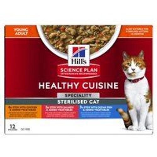 Hill's Science Plan Healthy Cuisine Sterilised Cat Ragout Multipack 24x80 G