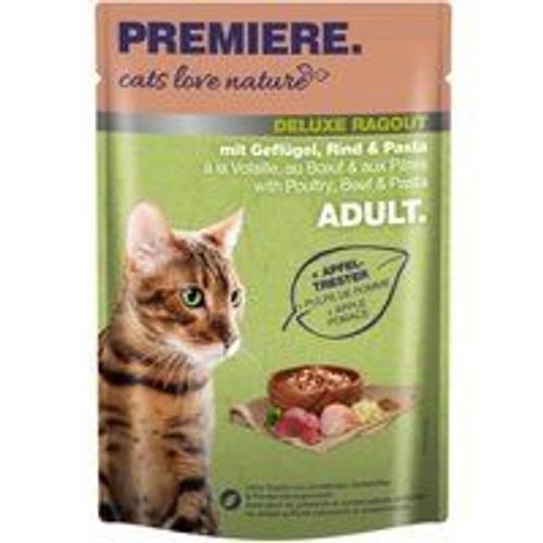 Premiere Cats Love Nature Deluxe Ragoût Avec Volaille, B?Uf Et Pâtes 24x100 G
