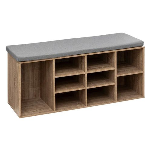 Rangement Chaussure Design Chic Banc En Bois Nat 9 Places -L105xp34xh49cm