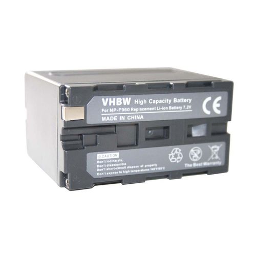 vhbw Batterie compatible avec Sony PBD-V30 (DVD Player), PBD-D50 (DVD Player), NEX-FS100, PLM-100 caméra vidéo caméscope (6000mAh, 7,2V, Li-ion)