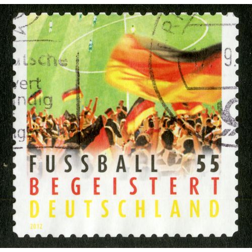Timbre Oblitéré Deutschland, Fussball Begeistert, 2012, 55
