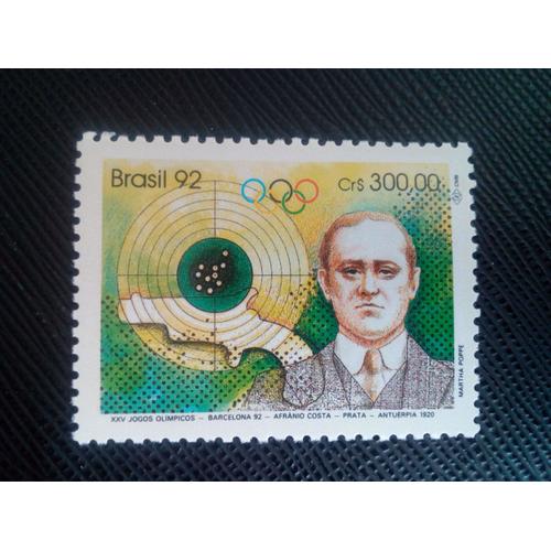 Timbre Bresil Y T 2053 Afranio Costa (1892-1979), Médaillé D'argent En Tir Sur Cible 1992( 060108 )