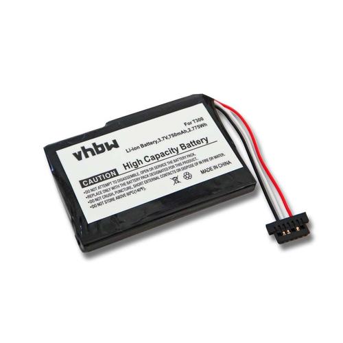 vhbw Batterie compatible avec Mitac Mio Moov 580, M400, 510, 560, 500, M405 GPS, appareil de navigation (750mAh, 3,7V, Li-ion)