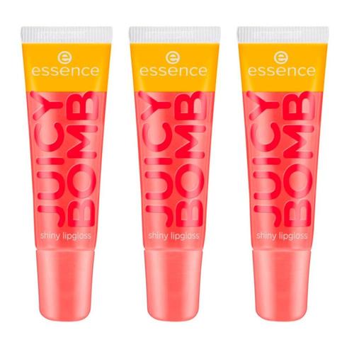 Essence - Lot De 3 Gloss À Lèvres Juicy Bomb Shiny Lipgloss - 103 Proud Papaya 