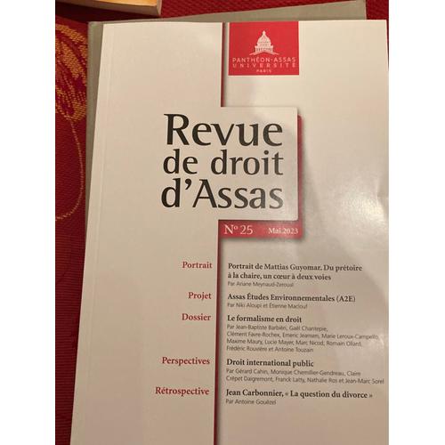 Revue De Droit D’Assas No 25 Mars 2013