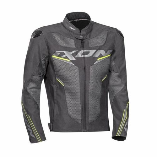Blouson Moto Ixon Draco - Anthracite/Gris/Jaune Vif - Xs
