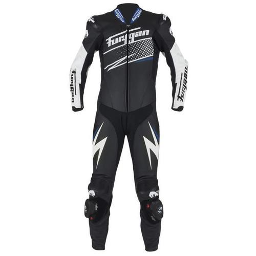 Combinaison Moto De Course Furygan Full Ride - Noir/Blanc/Bleu - 52