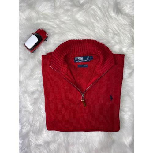 Gros Pull Rouge Ralph Lauren 100% Authentique Pour Homme - Taille L, Neuf Jamais Porté