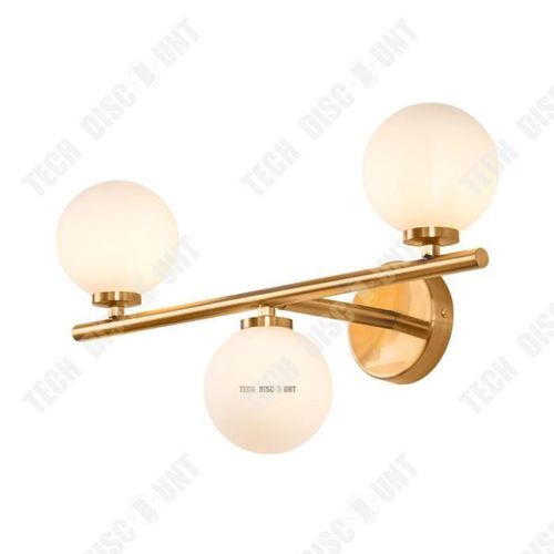 Td® Applique Murale Orbe 3 Têtes Lumière Chaude Personnalisée Créative Protection Des Yeux Contre La Lumière Douce Applique De Coulo