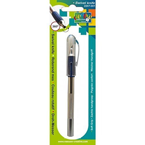 Vaessen Creative Grip Souple Pivotant Couteau, Métal, Multicolore, Taille Unique
