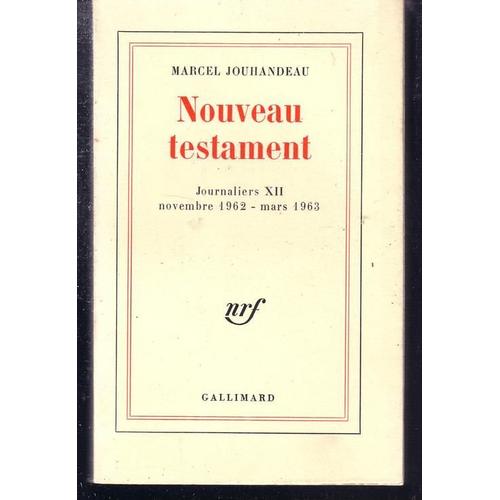 Nouveau Testament Journaliers Xii Novembre 1962-Mars 1963