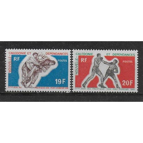 Nouvelle-Caledonie 1969 : 3è Jeux Sportifs Du Pacifique-Sud, À Port-Moresby : Judo / Boxe : Série Entière De 2 Timbres À 39 F. Neufs **