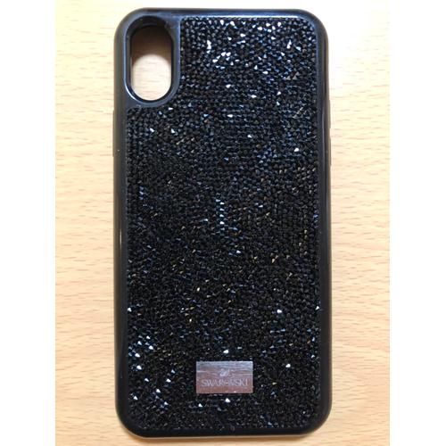 Étui Coque Swarovski Glam Rock Iphone X/Xs Noir Protection Antichoc Tpu