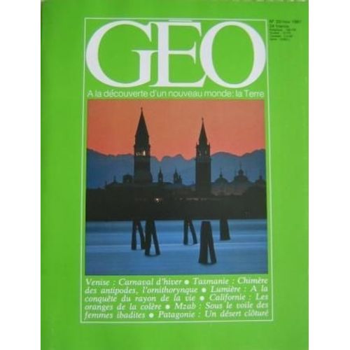 Geo  N° 33 : Venise : Carnaval D'hiver