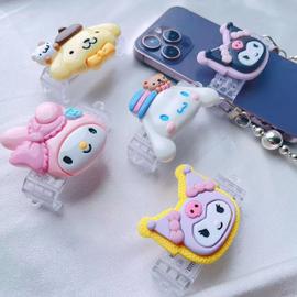 Porte-clés Sanrio en PVC mignon accessoires de dessin animé Hello Kitty  Kuromi mélodie cannelle