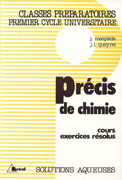 Précis De Chimie - Solutions Aqueuses