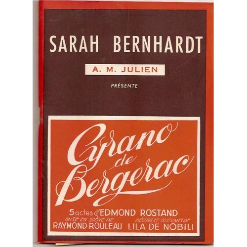Programme Theatre Sarah Bernhardt