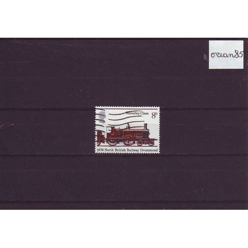 Angleterre : Ancienne Locomotive En 1876 - Timbre Oblitéré