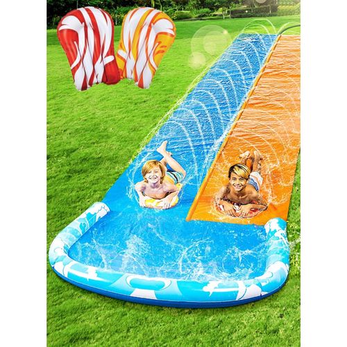 685 Cm Toboggan Aquatique Avec 2 Bodyboards,Toboggan D'eau Pour Pelouse Avec Arroseur Intgr,Jouet D't Pour Enfants Et Adultes,Amusement En Plein Air Dans Le Jardin