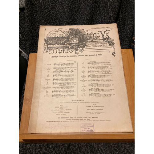 Edouard Lalo Le Roi D'ys N°11 Aubade Partition Chant Piano Ed. Heugel