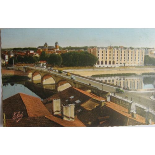 Dax - Vue Générale Dela Ville Avec Le Pont - A Droite Le Splendid