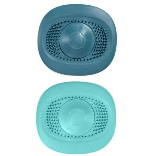 Lot de 2 x Bouchons d¿évier baignoire bleus cuisine ou salle de bain 