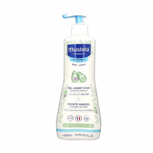 Mustela Gel Lavant Doux À L'avocat Bio 500ml