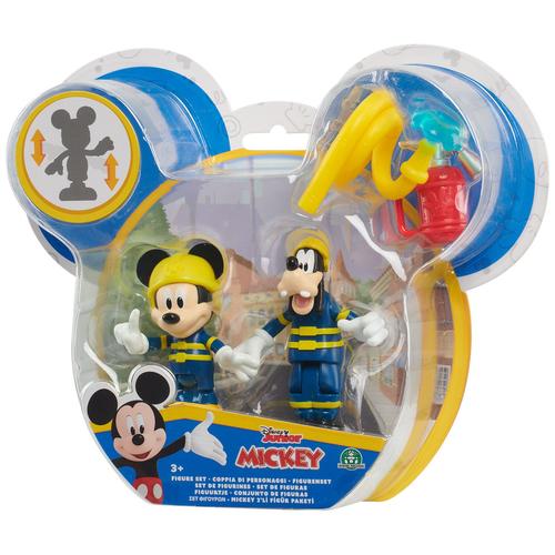 Mickey Mouse Mickey  Blister 2 Figurines Articulées 7,5 Cm Avec Accessoires - Asst