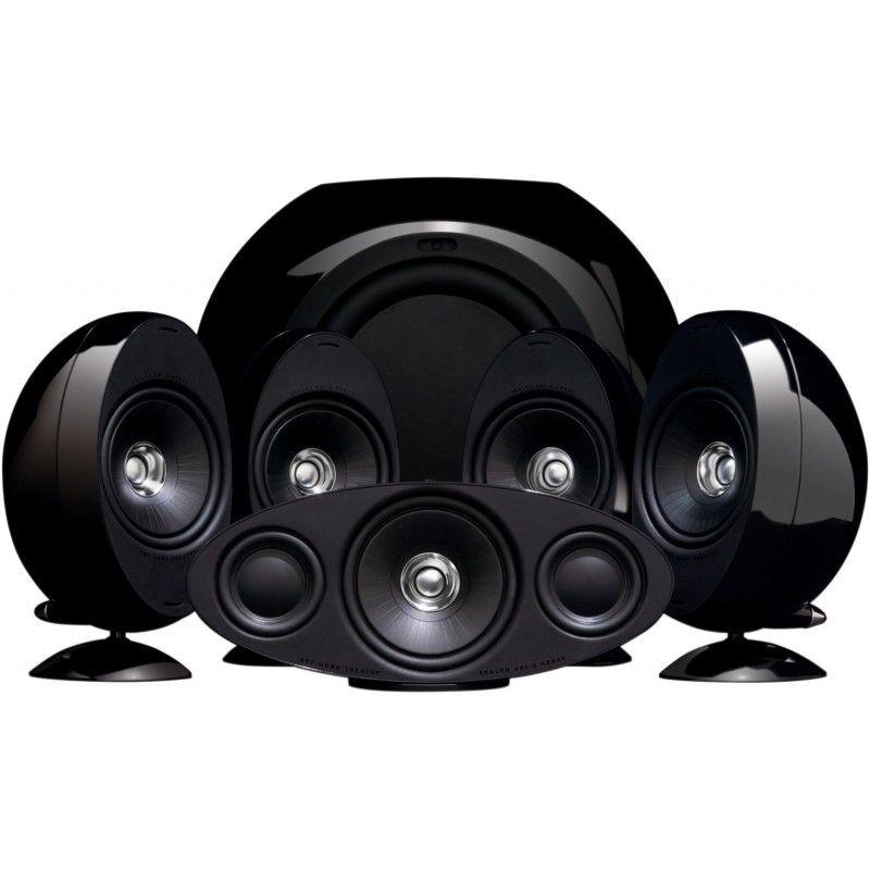 KEF KHT3005SE - Pack d'enceintes compactes 5.1 KHT-3005 SE Noir Avec Pied