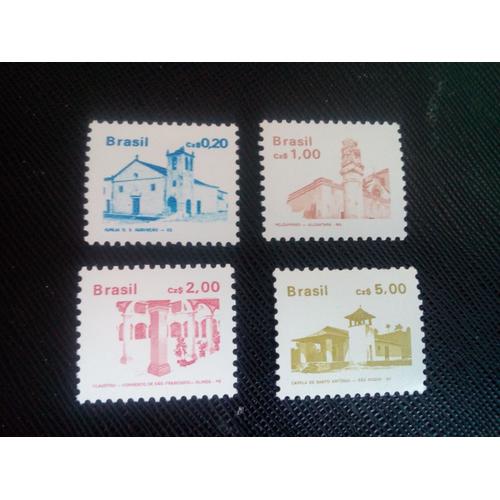 Timbre Bresil Y T 1822 / 1824 A 1826 Séries : Patrimoine 1986 ( 060108 )