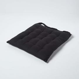 Galette de chaise coussin rehausseur en suédine Noir, 40 x 40 x 10 cm