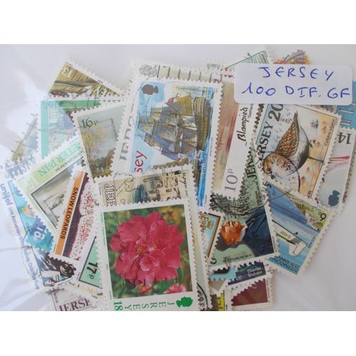 Jersey 100 Timbres Grands Formats Différents