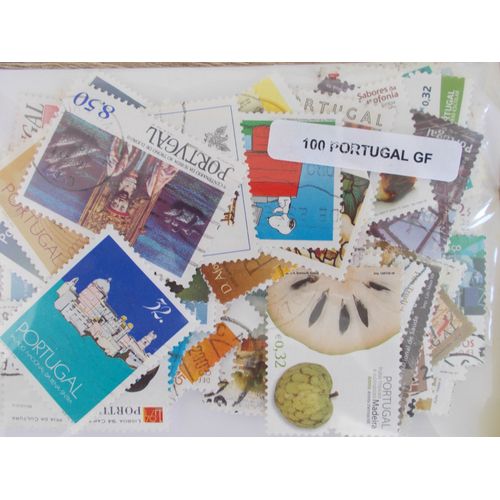 Portugal 100 Timbres Grands Formats Différents