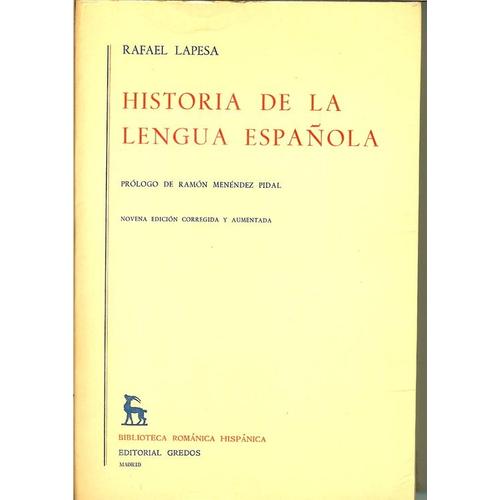 Historia De La Lengua Espanola