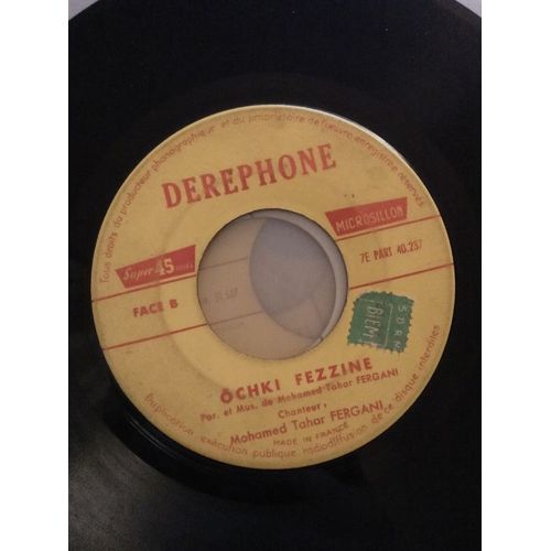 Hadj Mohamed Tahar Fergani– Ya Ouchak Ezzine - Ochki Fezzine (Vinyle 45 Tours)