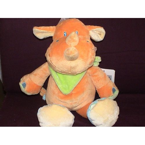 Doudou Rhinoceros Kiabi Jollybaby Orange